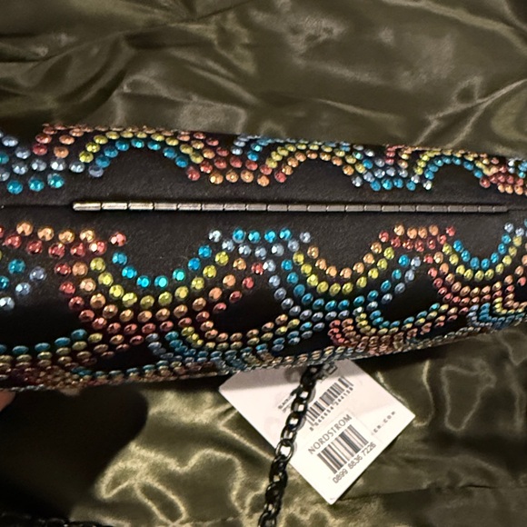 New Kurt Geiger London Rainbow Crystal Clutch Rhinestone limited edition new